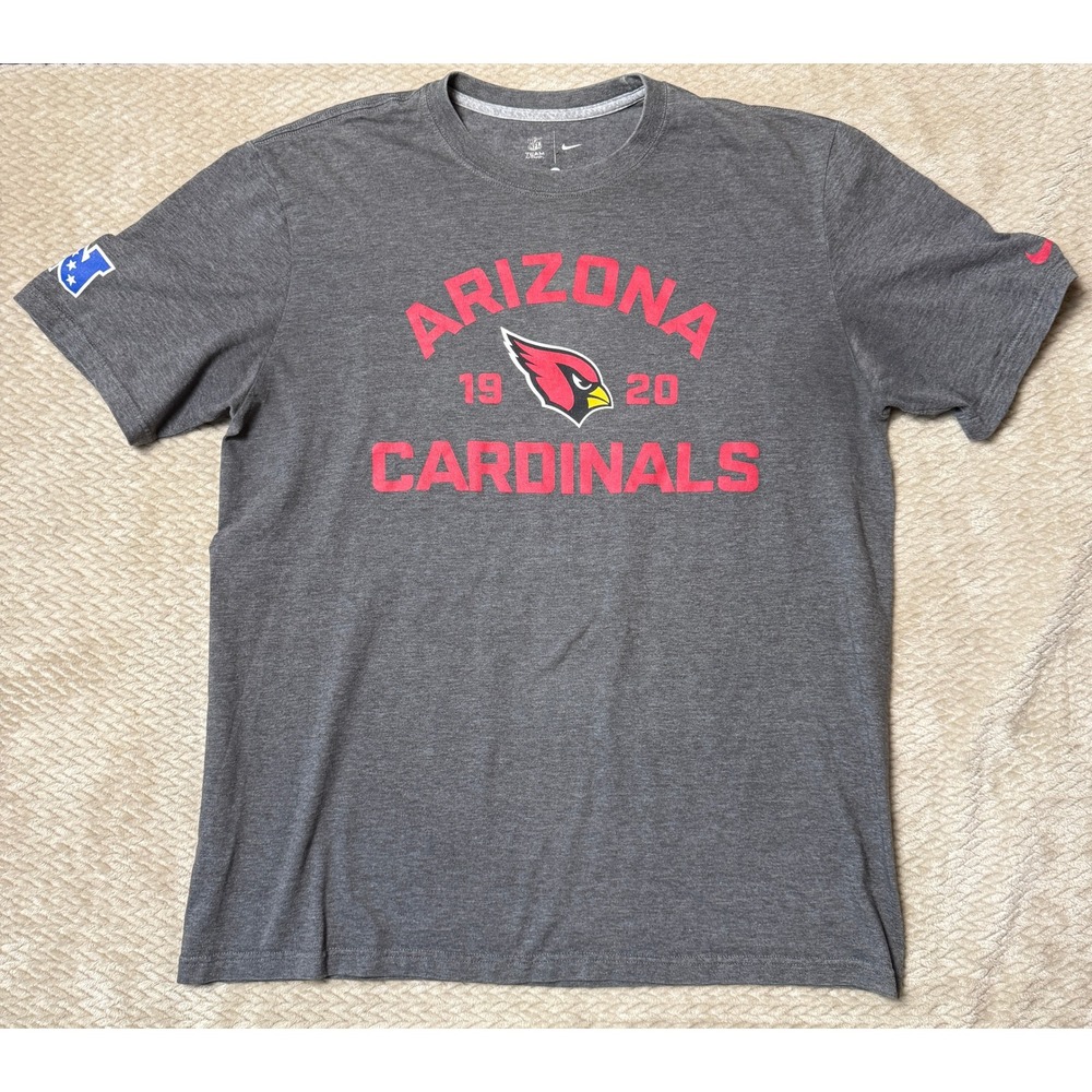 Nike NFL Arizona Cardinals Graphic T-Shirt Grey XL Short Sleeve Team Apparel